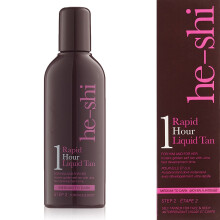 He-Shi Rapid 1 Hour Liquid Self Fake Tan, Medium to Dark for Face & Body 150 ml