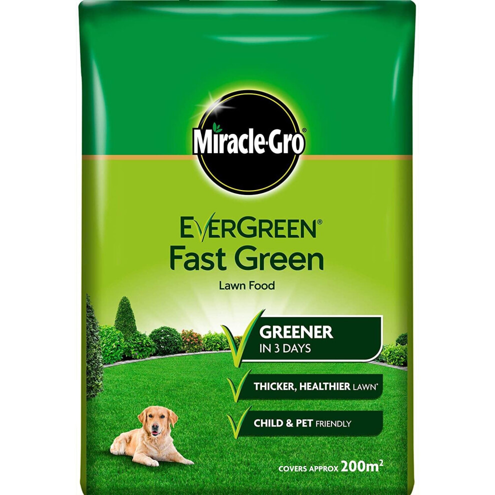 Miracle-Gro EverGreen Fast Green Lawn Food Bag, 7kg