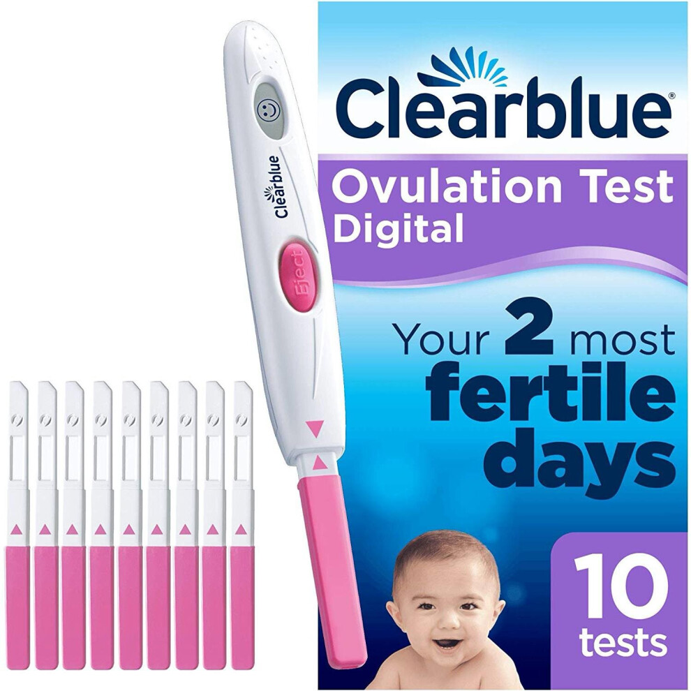 10 X Clearblue Digital Ovulation LH Surge Fertility Test Kit Stick Pack Discreet