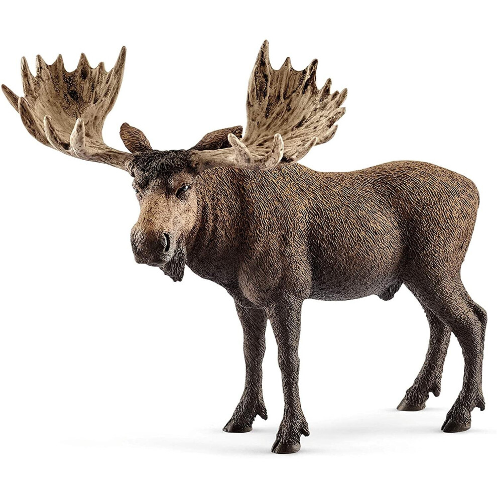 Schleich Wild Life Animal Figurine Animal Toys for Boys and Girls 3-8 Years Old Moose Bull Ages 3+