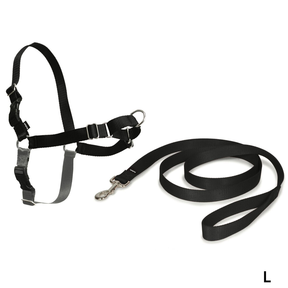 PetSafe Easy Walk Harness & 1.8m Lead for Large Dogs - Non-Pull Collar - Black