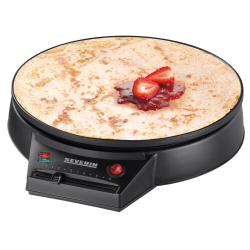 Crêpière SEVERIN - CM2198 - Diámetro 30cm - Termostato ajustable - 1000W