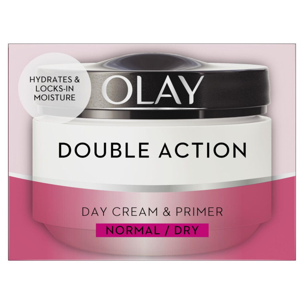 Olay Double Action Moisturiser Day Cream & Primer Normal Dry Skin Classic 50ml