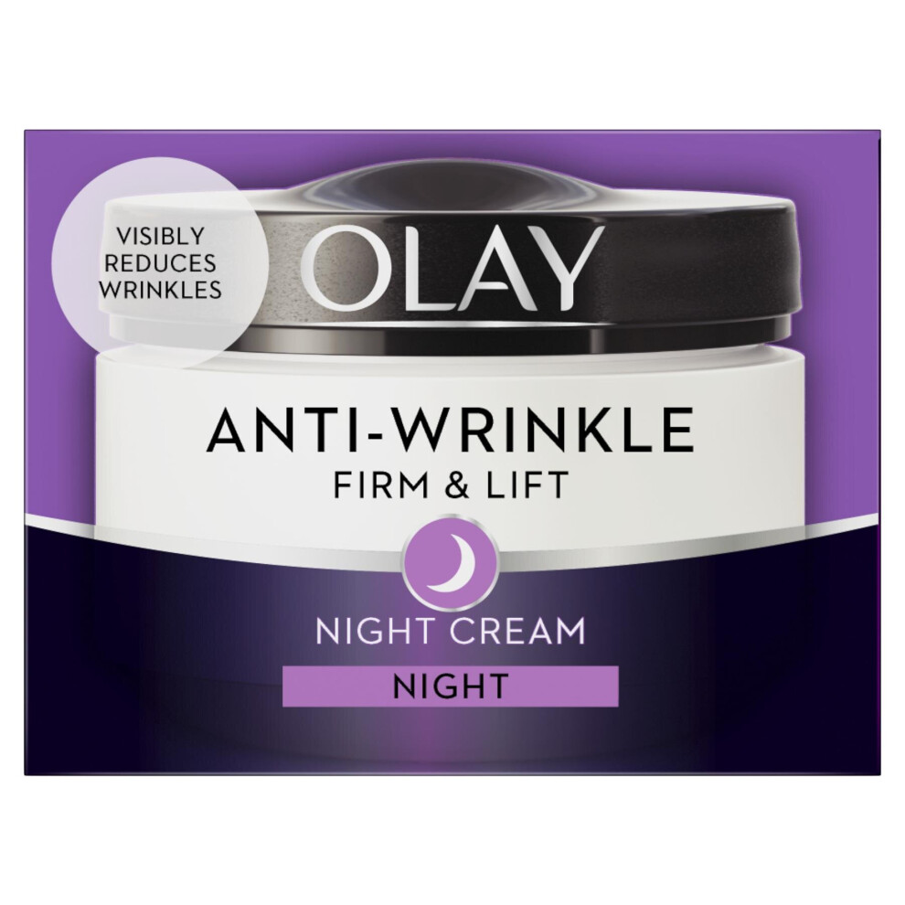 Olay Cream Anti-Wrinkle Firm & Lift Anti-Ageing Moisturiser Night Hydrating 50Ml