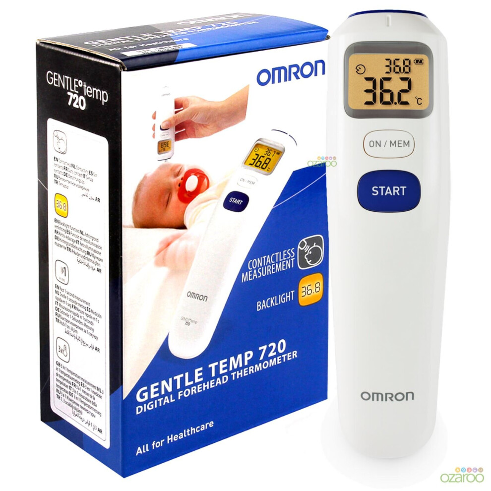 Omron Gentle Temp 720 Contactless Forehead Room Digital Backlit Thermometer New