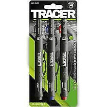 TRACER ACF-MK3 Clog Free Markers 3pk (Black,Blue & Red)