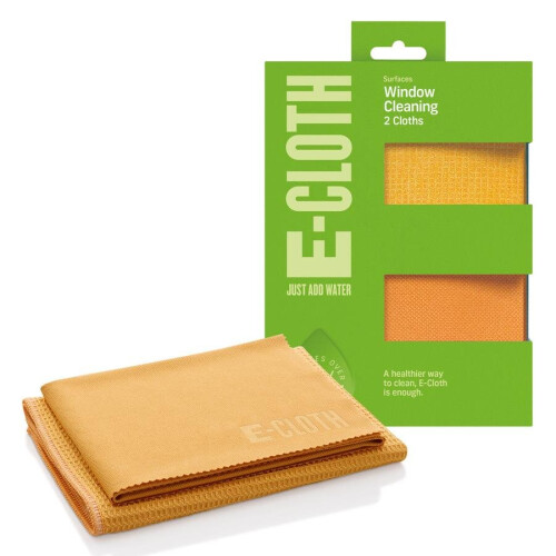 eCloth Glass Window Pack 2 Microfibre Cleaning & Polishing Cloths, No