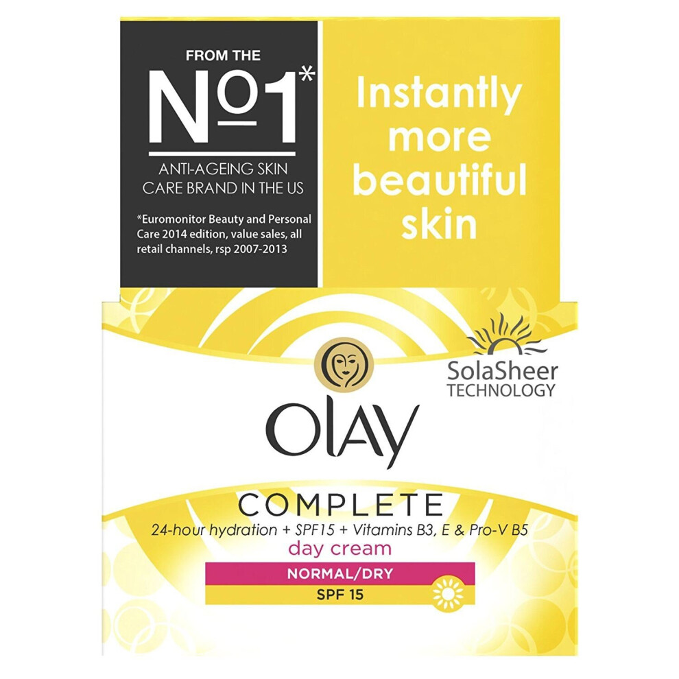 Olay 3-In-1 Day Cream Normal Dry Moisturiser SPF15 Essentials Complete Care 50ml