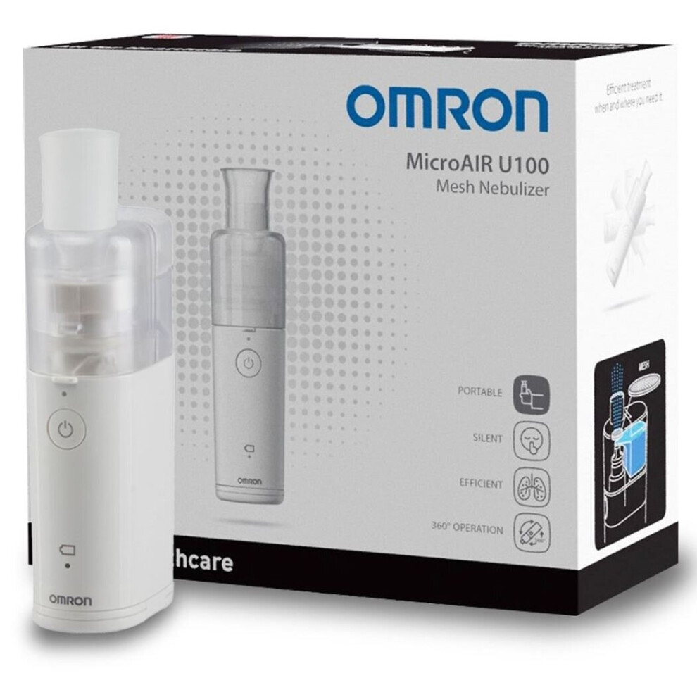 Omron MicroAIR U100 Portable Pocked-Sized Silent Mesh Nebuliser 10ml Medication