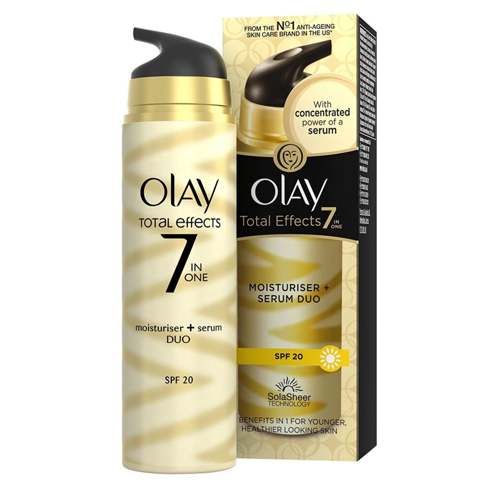 Olay Total Effects Moisturiser & Serum 2-In-1 Duo SPF20 Non-Greasy Formula 40ml