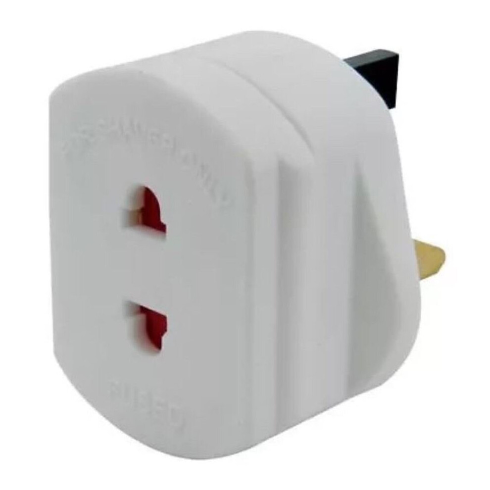UK 1A Electric Shaver Adaptor & Toothbrush Plug Socket Converter (2-Pin to 3-Pin)