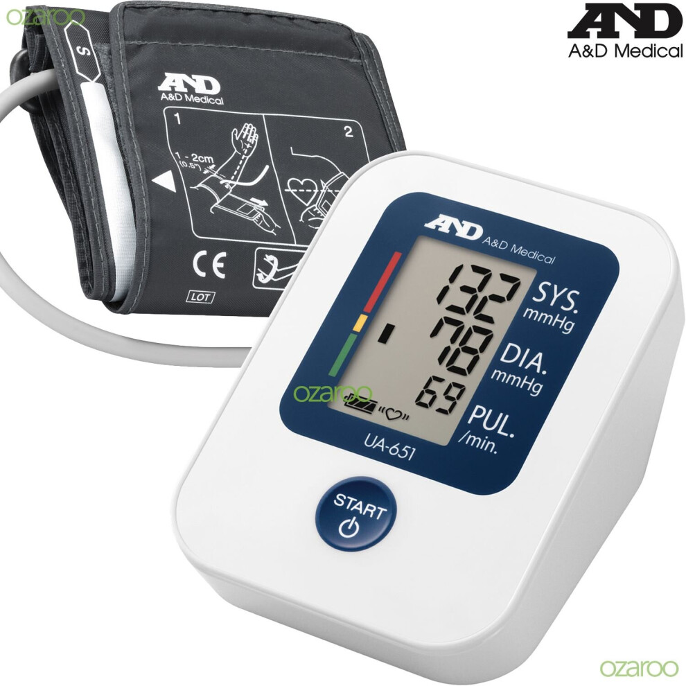 A&D Medical Ua-651 Upper Arm Automatic Blood Pressure Monitor With Slimfit Cuff