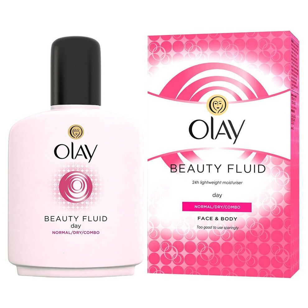 Olay Beauty Fluid Normal Dry Moistuirser Face Body Non-Greasy Classic Care 100ml