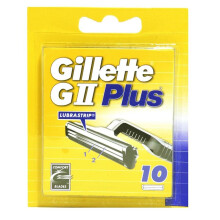 10 x Gillette GII Plus Men's Razor Comfort Blades Cartridge Refills & Lubrastrip