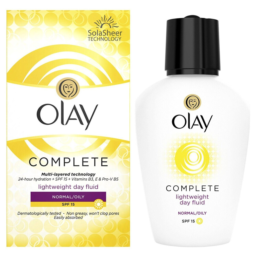 Olay 3-In-1 Lightweight Day Fluid Normal To Oily Skin SPF15 Complete Care 100ml