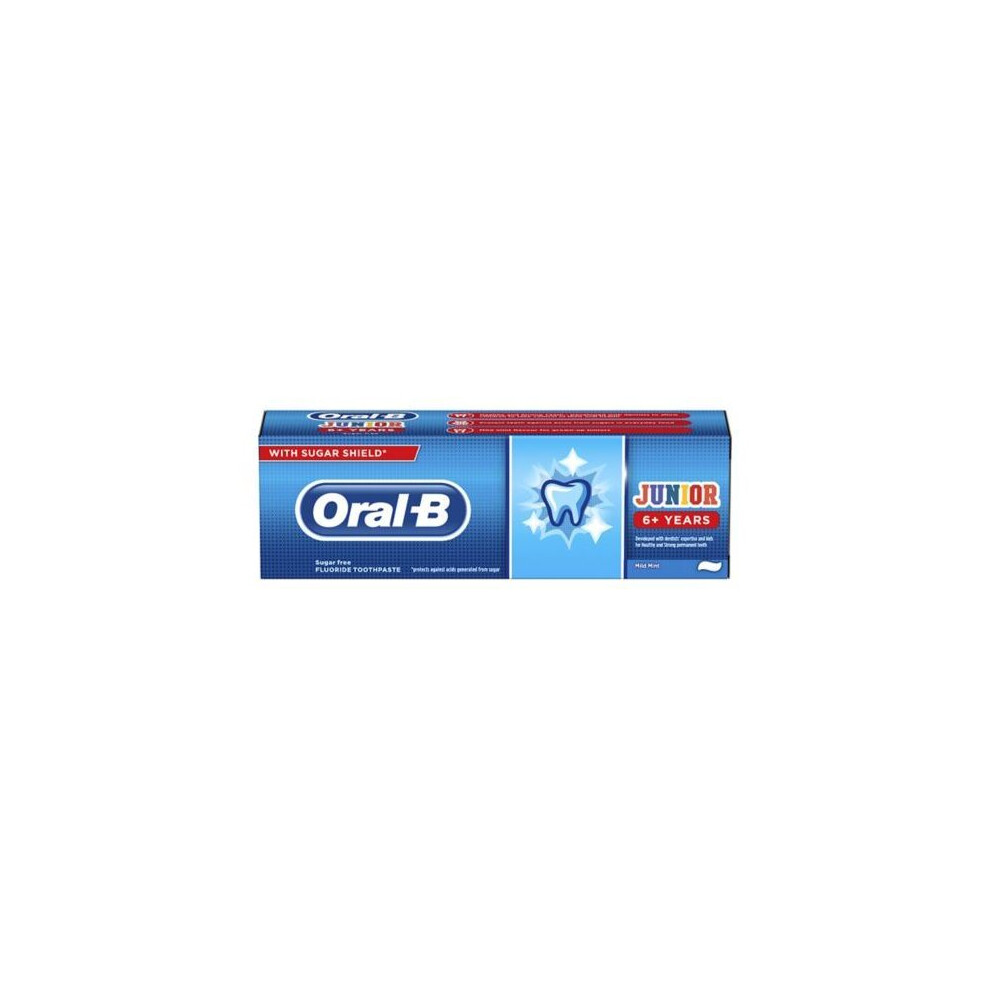 Oral B Junior Children's Toothpaste 75ml with Sugar Shield, Sugar Free, 6+ Years