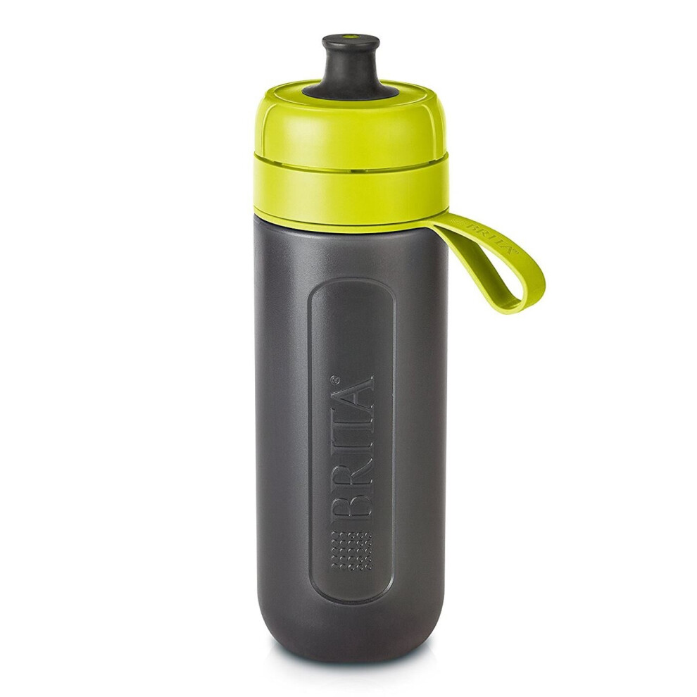 BRITA fill&go Active Water Filtration Bottle 0.6L with 1 MicroDisc Filter - Lime