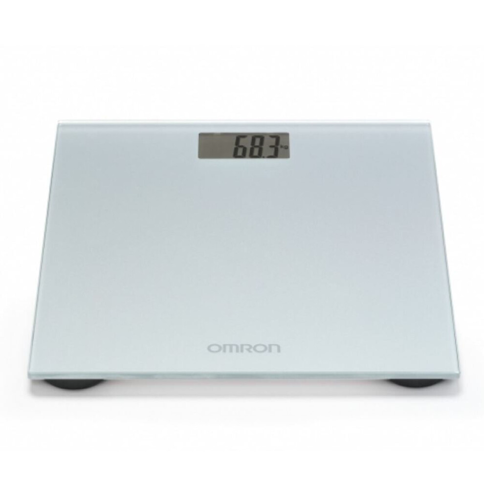 Omron Digital Personal Body Technology Weighing Slim Bathroom Scale, Grey HN289