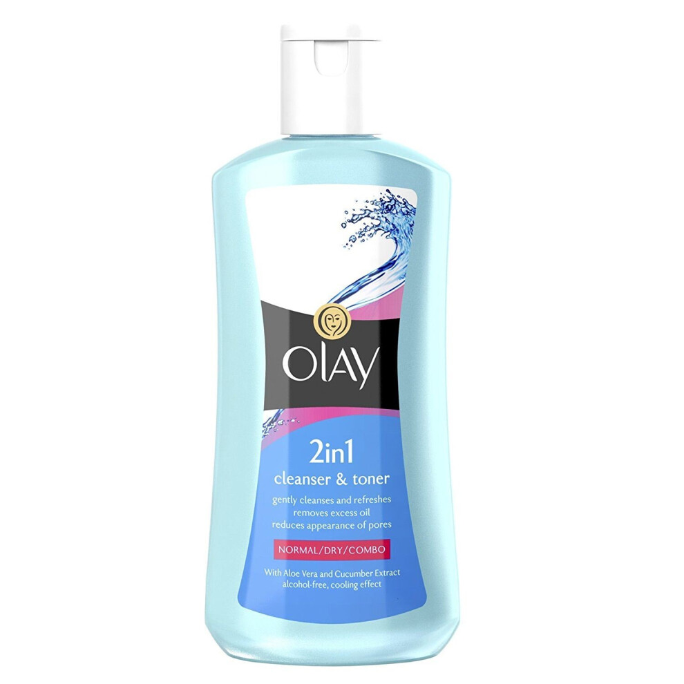 Olay Essentials Facial Cleanser & Toner 2-In-1 For Normal Dry Combo Skin 200ml