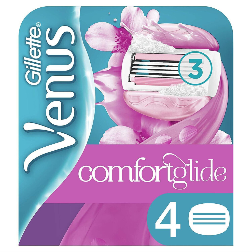 4 x Gillette Venus Spa Breeze Women's Replacement 3-Blade Razor Blade Cartridges