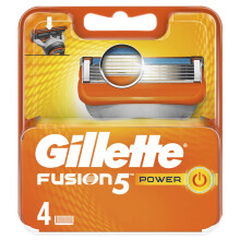 Gillette Fusion Power Refill-patroner til udskiftning af barberblade til mænd - 4 stk