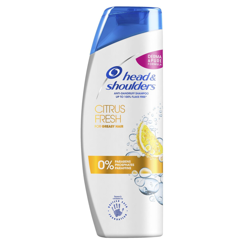 Head & Shoulders Anti-Dandruff Shampoo Citrus Fresh Hydrates Softens Hair 500ml