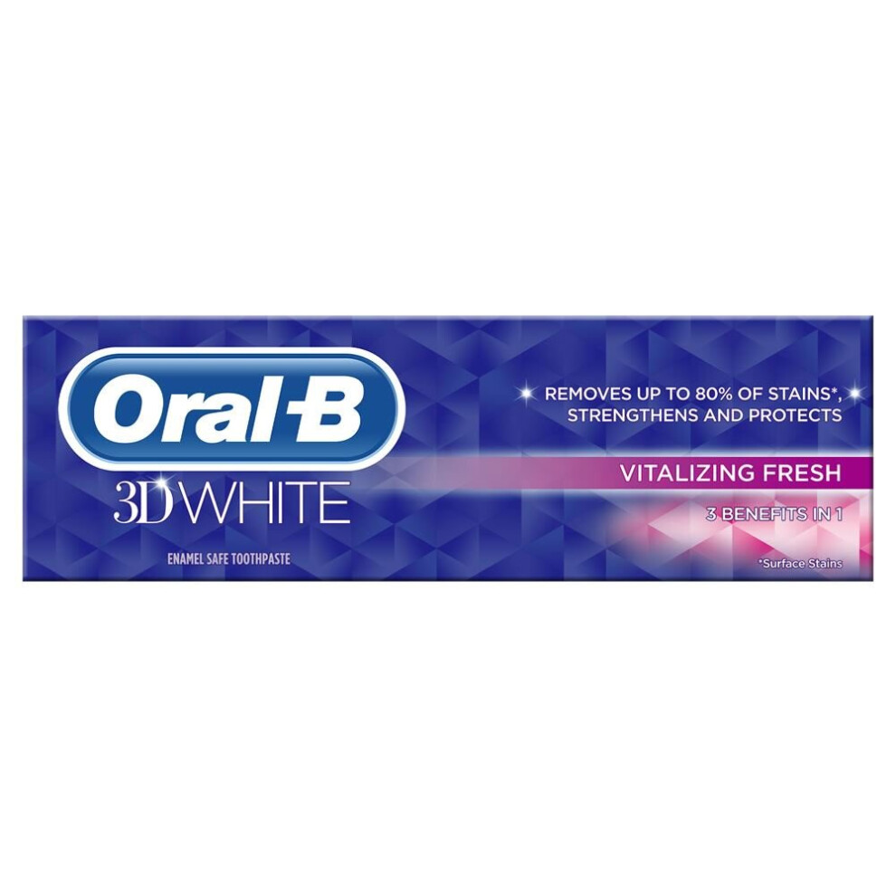 Oral-B 3D White Vitalizing Fresh Mint Toothpaste Whitening Enamel Protect - 75ml