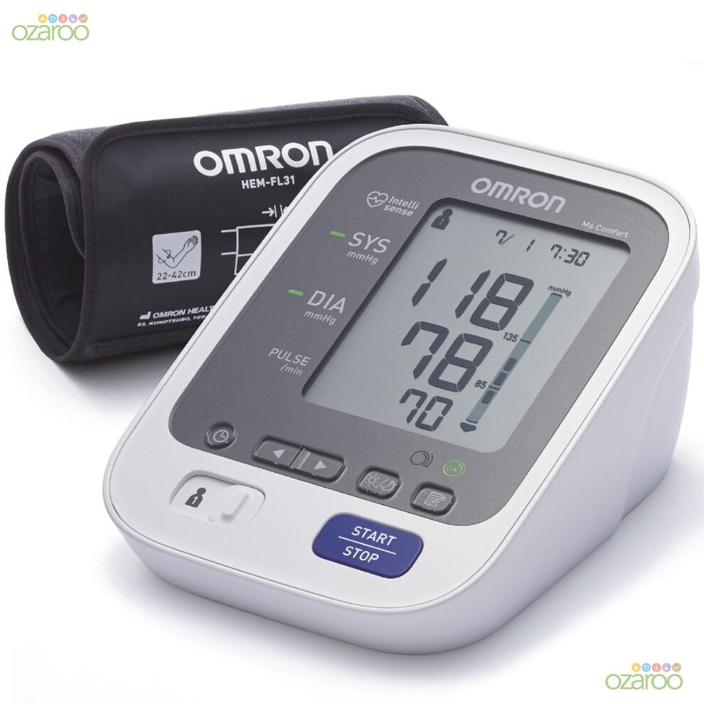 Omron M6 Comfort Automatic Arm Blood Pressure Monitor with Morning Hypertension