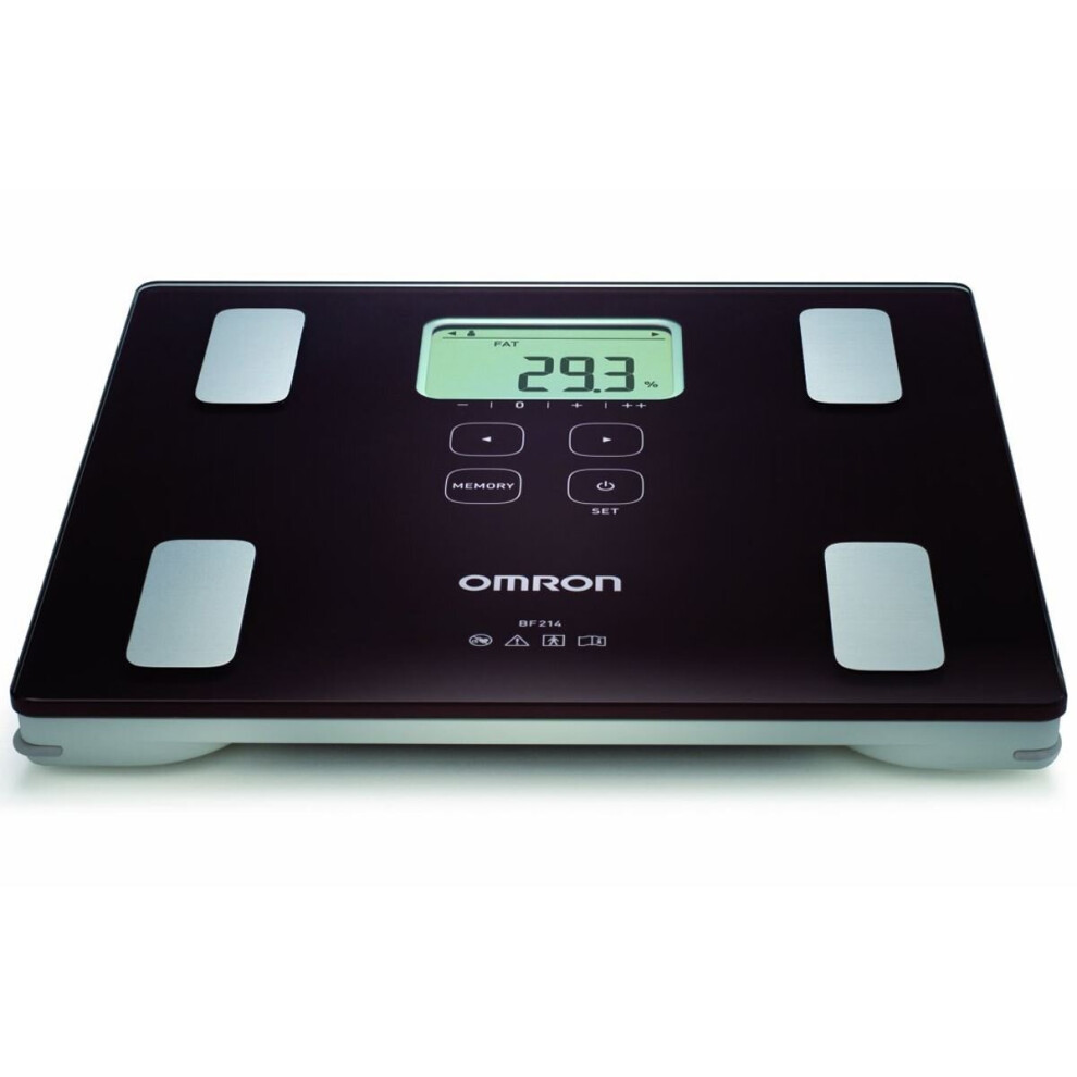 Omron BF214 Body Composition Monitor Weight Scales BMI & Body Fat Digital, Black