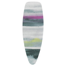 Brabantia Ironing Board Cover D 135x45cm Morning Breeze Set (119101) - 100% Cotton, 4mm Foam & Felt Underlay, Heat-Resistant, Non-Slip, Cord Fastener