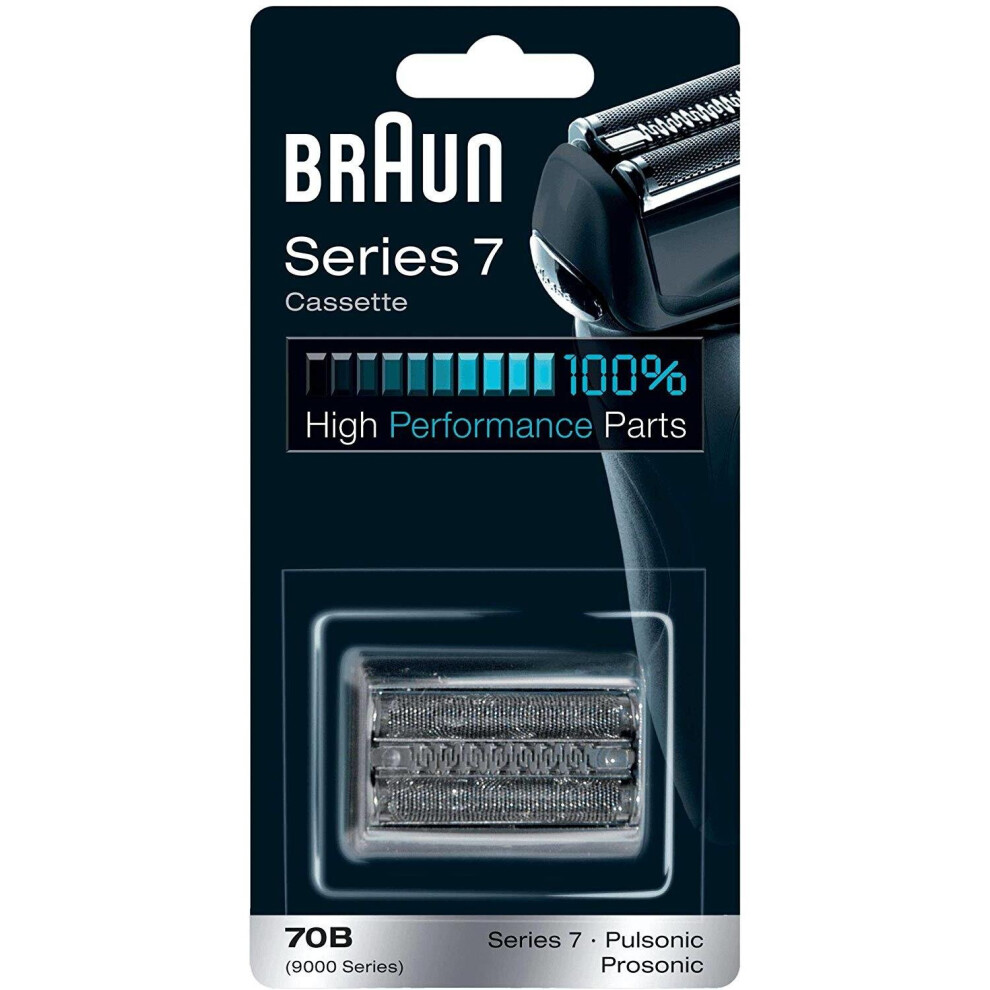 Braun 70B Series 7 Electric Shaver Replacement Cassette Cartridge Foil - Black