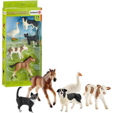 Schleich Farm World, Ensemble de jeu de ferme pour enfants, Animaux de ferme assortis, 3 ans et plus
