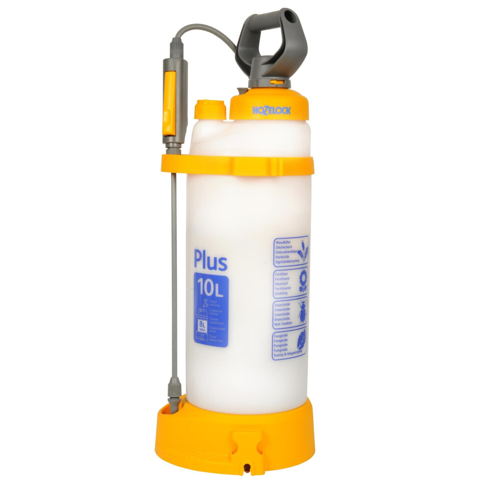 Hozelock Pressure Sprayer Plus 10 Litre (max fill* 8L)