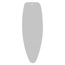 Brabantia Ironing Board Cover with 2 mm Foam - 135 x 45 cm, Extra Large, Metallised Silver
