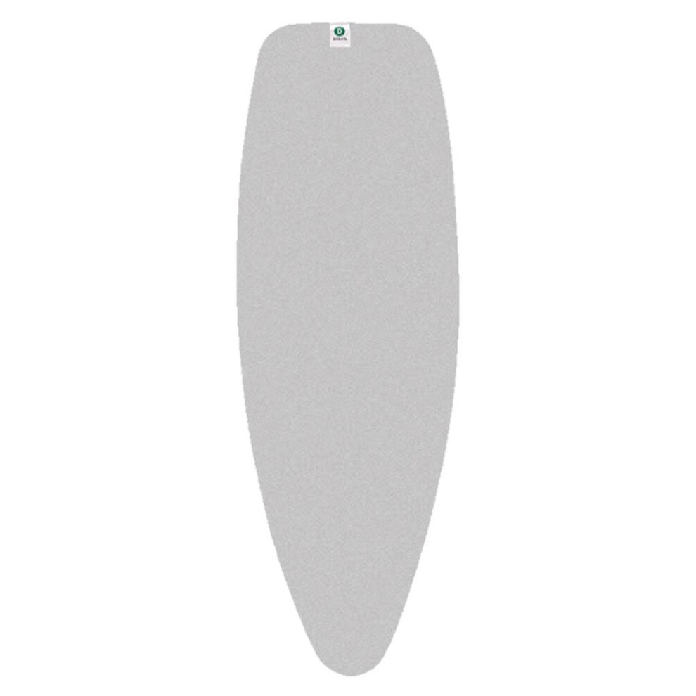 Brabantia Ironing Board Cover with 2 mm Foam - 135 x 45 cm, Extra Large, Metallised Silver