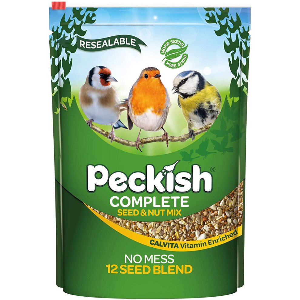 Peckish Complete Seed and Nut No Mess Wild Bird Food Mix, 5 kg