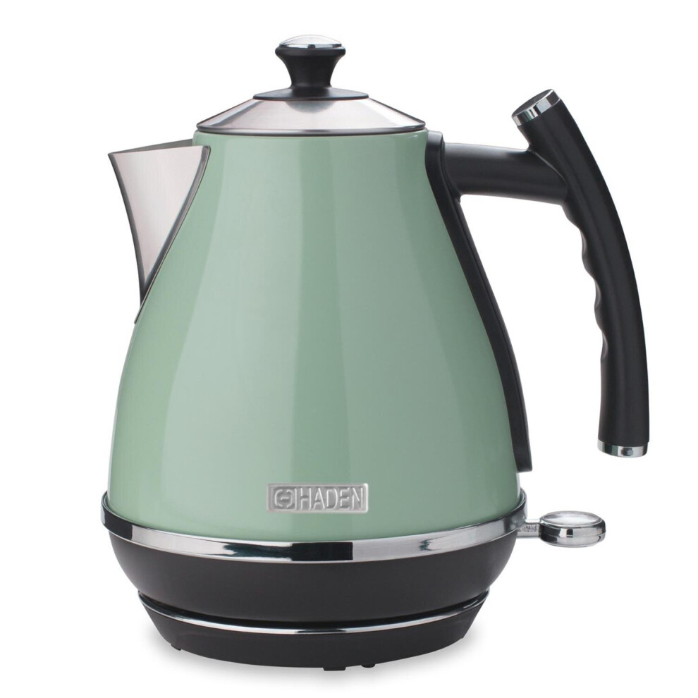 Haden Cotswold Kettle Traditional Style Stainless Steel Electric Kettle, 3000W, 1.7L Sage Green