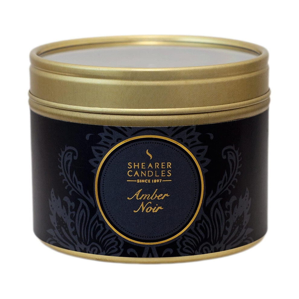 Shearer Candles Amber Noir Small Scented Gold Tin Candle - Black-image-OPC-PMX65Q-NEW