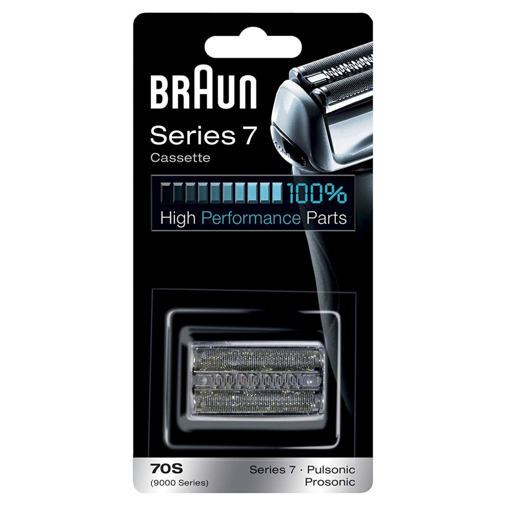 Braun 70S Series 7 Electric Shaver Replacement Cassette Cartridge Foil - Silver