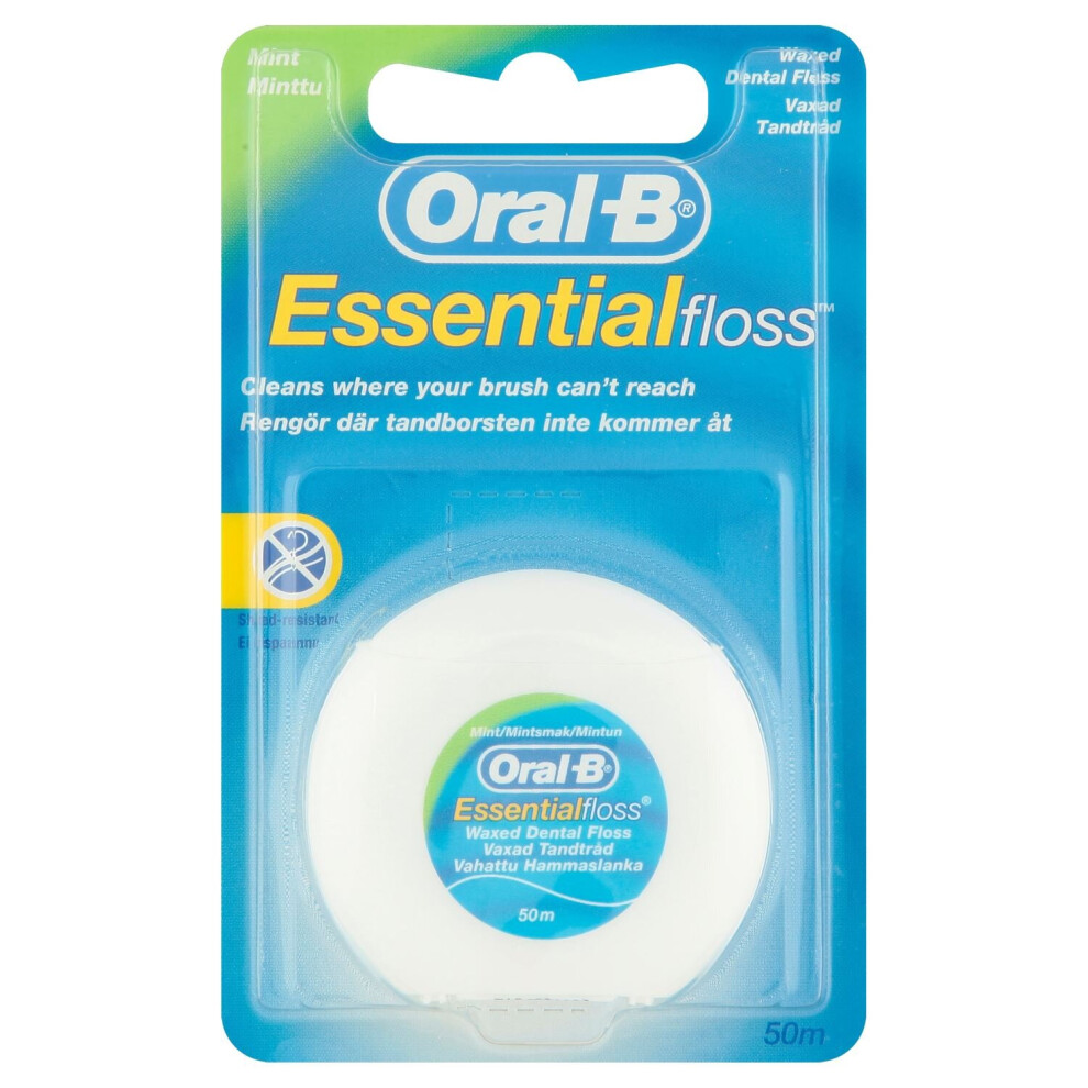 Oral-B Essential Floss Mint Waxed 50, Medium