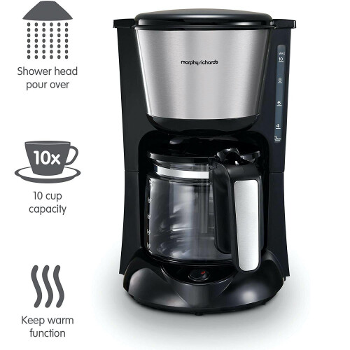 Morphy Richards Morphy Richards Equip Filter Coffee Maker 162501, 1000 W, 1.2 liters