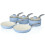 Swan 5pc Swan Retro Pan Set - Blue 1