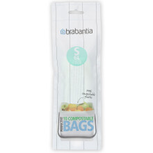 Haushaltszubehör - BRABANTIA - PERFECTFIT CODE S MÜLLBEUTEL - 10 BEUTEL - 6L - 100% kompostierbar