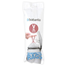 Brabantia 116582, 3 L, Weiß, Hochdichtes Polyethylen (HDPE), 29 cm, 235 mm, 240 Stück(e)