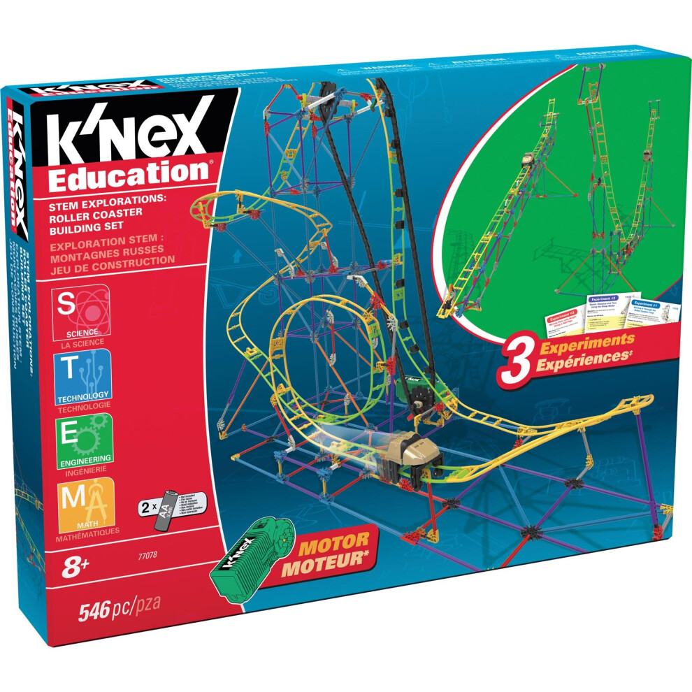 K'NEX Education STEM Explorations Roller Coaster Building Set for Ages 8+ Construction Education Toy, 546 Pieces