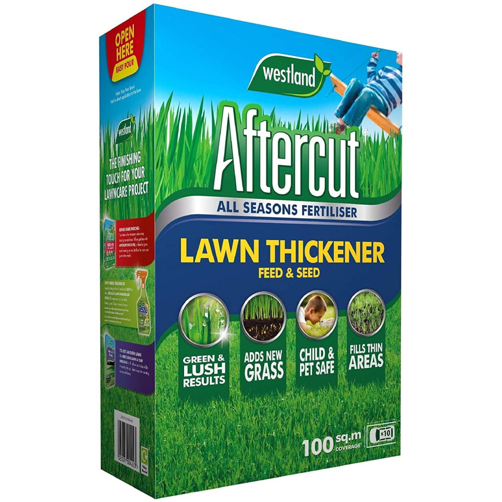 Aftercut Lawn Thickener Feed and Seed, 100 m2, 3.5 kg, Brown