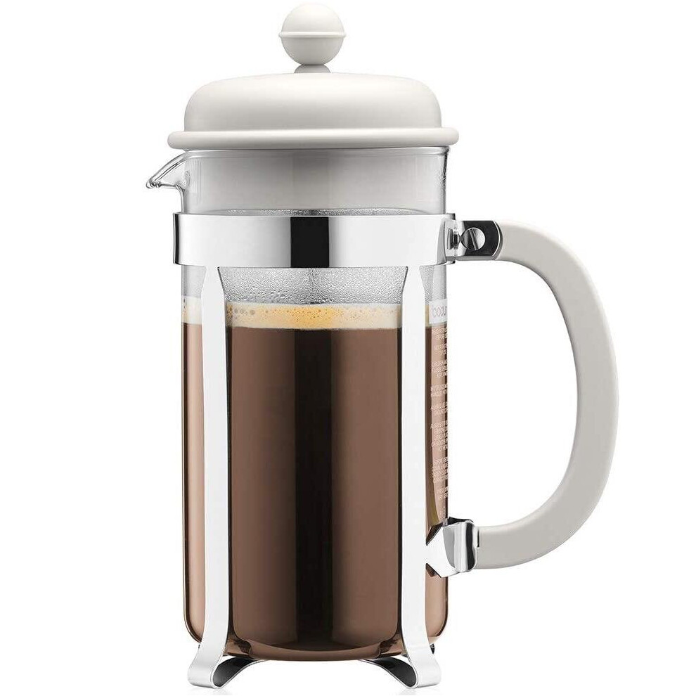 BODUM Caffettiera 8 Cup French Press Coffee Maker, Off White, 1.0 l, 34 oz