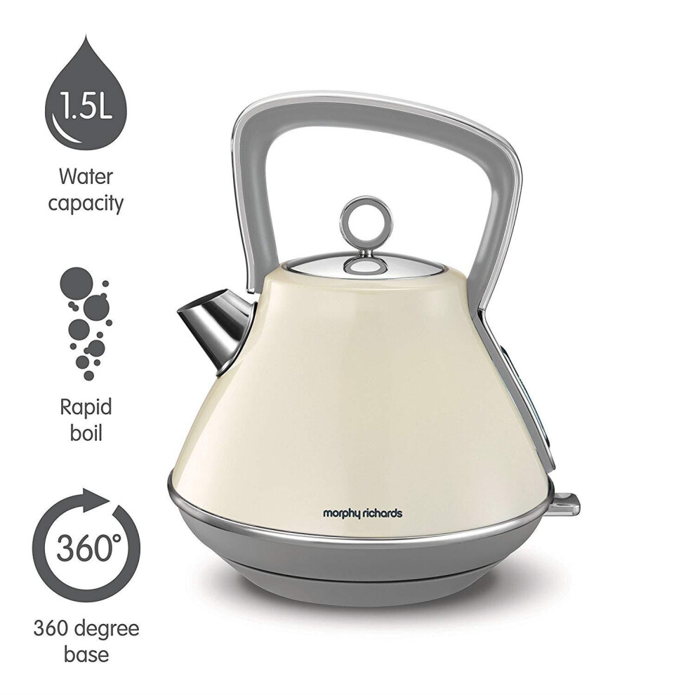 Morphy Richards Evoke Cream Pyramid Kettle