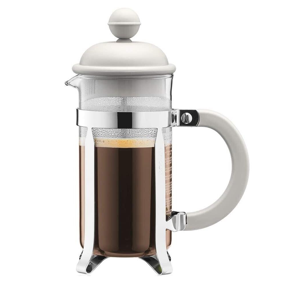 BODUM Caffettiera 3 Cup French Press Coffee Maker, White, 0.35 l, 12 oz
