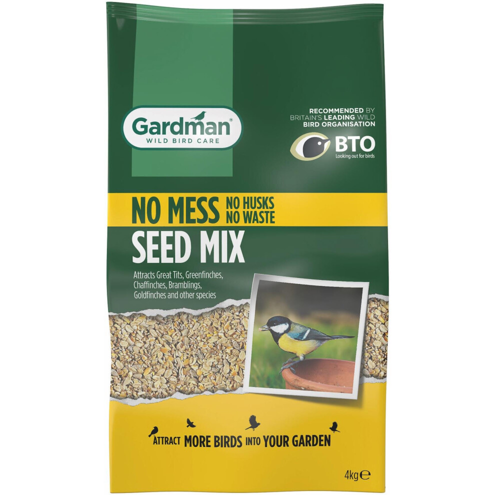 Gardman No Mess Seed Mix for Wild Birds - 4kg